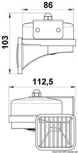 Yarton 2x diaphragm low high-tone horns chromed abs boat marine 12v