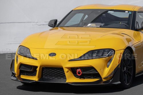 For 20-up toyota gr supra cf edition carbon fiber front bumper splitter canards