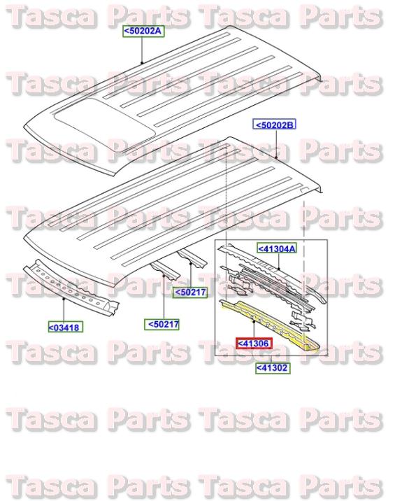 New oem roof rear rail explorer & mountaineer 2003-5 aviator #1l2z-7841304-aa