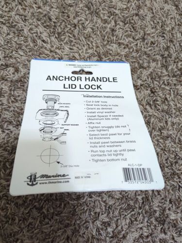 T-h marine anchor handle lock alc-1-dp black base with chrome handle