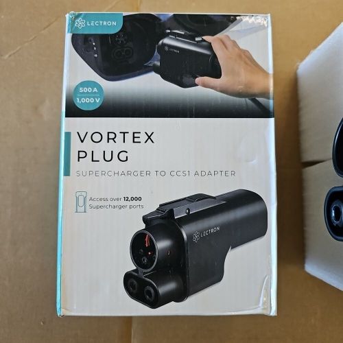 Lectron vortex tesla supercharger to ccs1 adapter lectron ccs 500a - 1000v