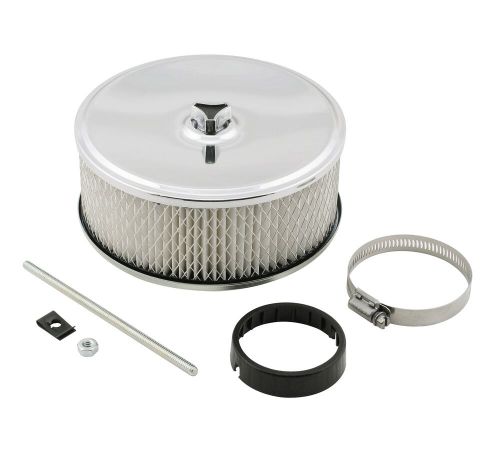 Mr. gasket 4350mrg air filter assembly - chrome - 6-1/2 inch x 3-1/2 inch