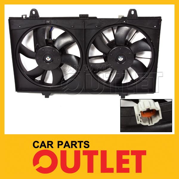 2007-2012 nissan sentra a/c condenser cooling fan blade dual motor shroud sl fe+