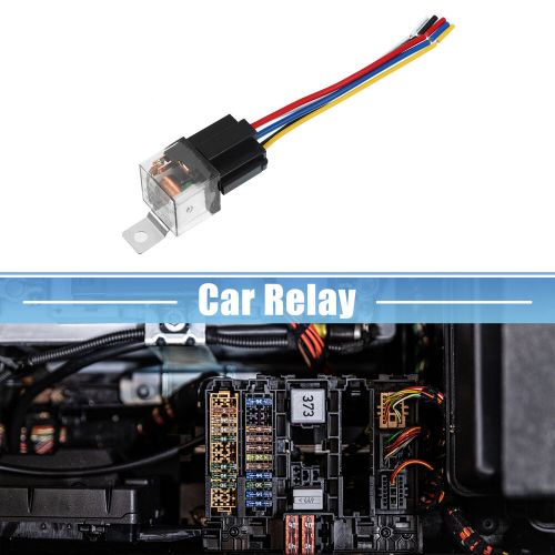 3 pcs dc 24v 80a spdt automotive relay 5 pin 5 wires with harness socket plug