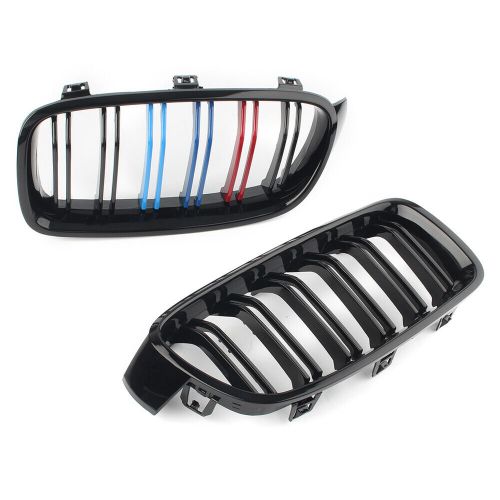 M color twin bridge grille set for bmw f30 328i 335i 2012-2018 2013 2014 15-