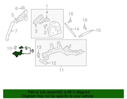 Genuine honda battery tray 74190-tz5-a11