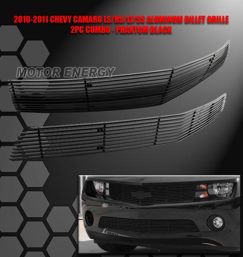 2010-2012 chevy camaro ls lt v6 upper + bumper lower billet grille combo phantom