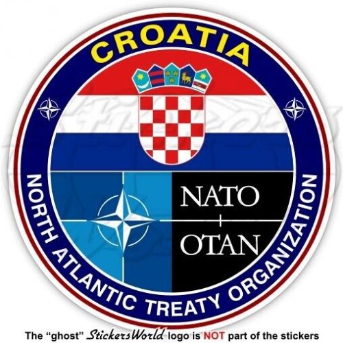 Nato croatia armed forces, north atlantic treaty organization 90mm sticker decal