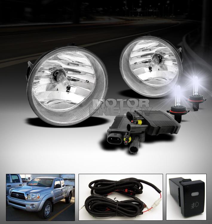 2005-2011 toyota tacoma/solara/tundra/sequoia bumper fog lights+8000k hid+switch