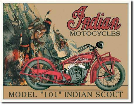 Indian motocycles model "101"indian scout. free shipping vintage style metalsign