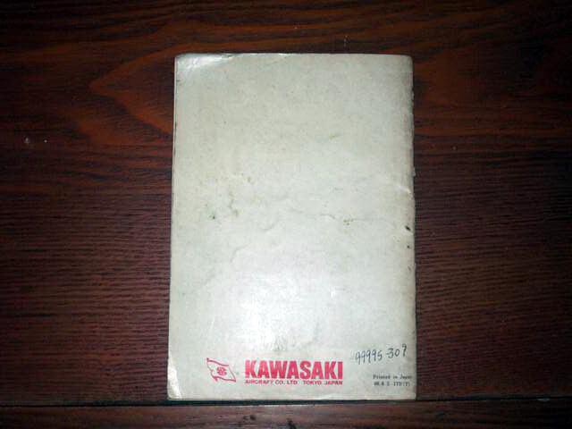 Owner manual kawasaki 650 w2 w2ss w2tt