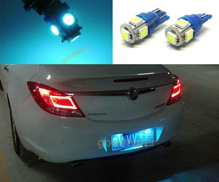 2x water ice blue license plate led light t10 168 194 2825 w5w 2886x bulb lamp b