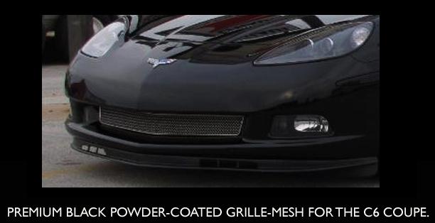 Chevrolet corvette c6 grille (premium black powder coated ) 2005-2013 ls2 ls3 