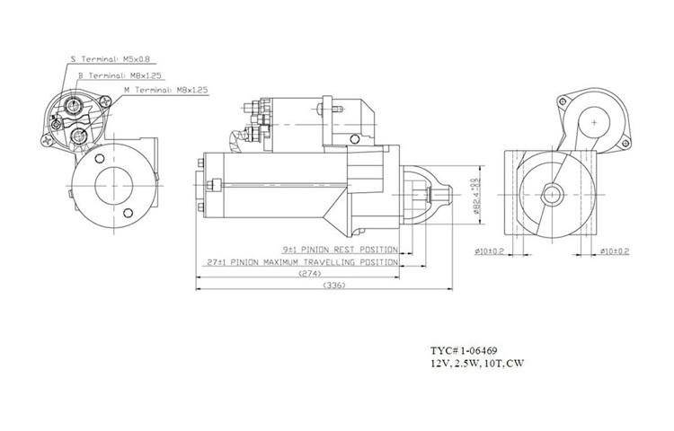 New replacement starter chevy tahoe blazer gmc yukon diesel fuel only 10465014