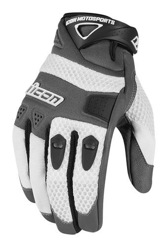 New icon anthem adult mesh gloves, white, 2xl/xxl