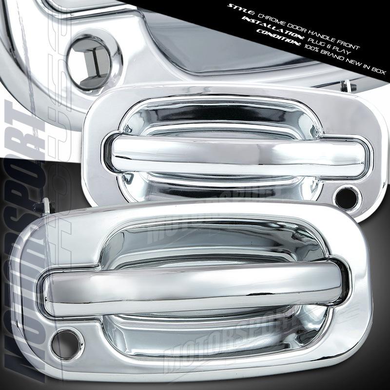 2000-2006 chevy silverado/sierra chrome front door handles w/key hole 2dr 4dr  