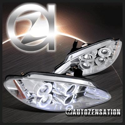 98-04 dodge intrepid chrome led drl halo projector headlights