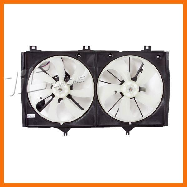 Toyota camry radiator ac condenser fan assembly motor blade shroud 02-06