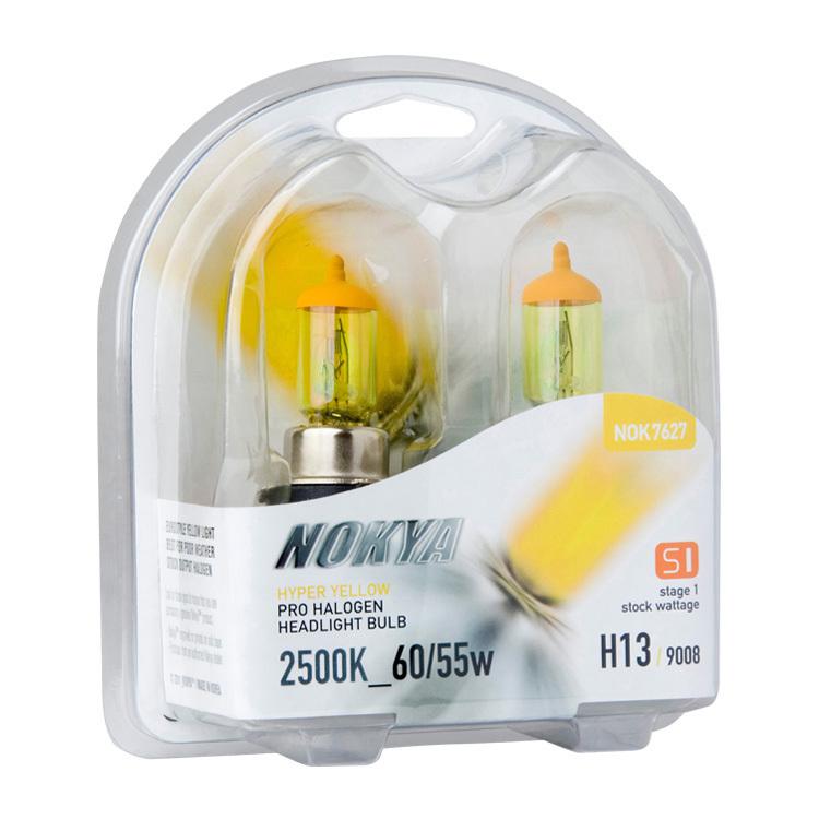 Nokya pro-halogen hyper yellow stage 1 h13 fog light replacement bulbs nok7627