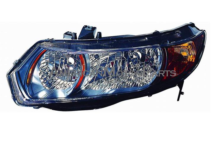 Depo pair replacement headlight head lamp 06-08 honda civic 2dr 6-speed