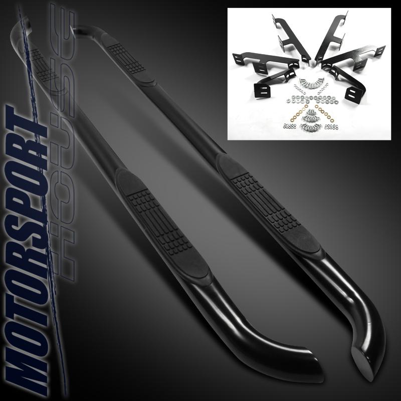 05-10 honda ridgeline crew cab pickup black side step nerf bar running board l+r