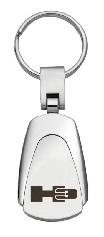 Gm hummer h3 chrome teardrop keychain / key fob engraved in usa genuine