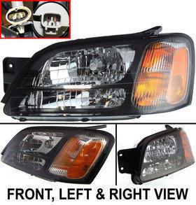 Clear lens new head lamp with bulbs left hand halogen lh driver side 84001ae15a