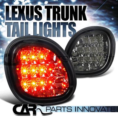 98-05 lexus gs300/400/430 smoke lens led rear trunk tail light