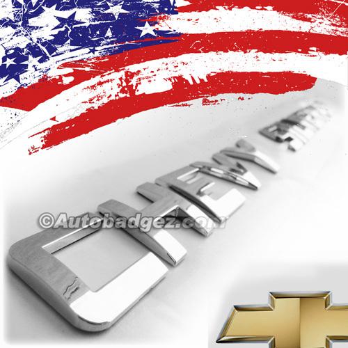 1 - new chevrolet chevy silverado ss1500 2500hd chrome badge emblem italics 