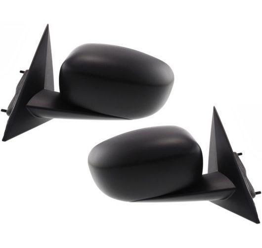 Magnum charger black fixed textured power heated side mirrors pair set