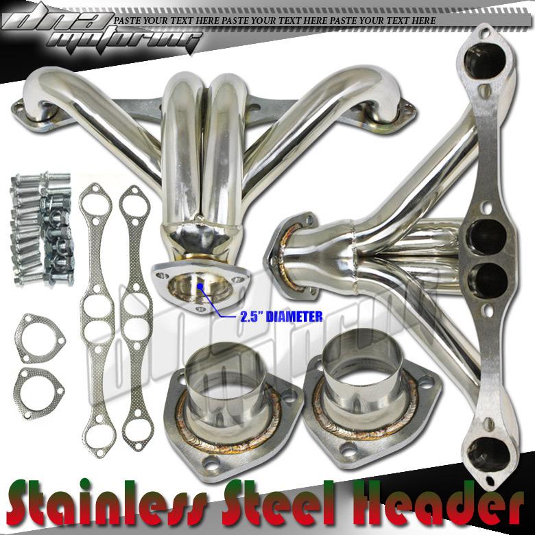 Chevy sbc small block hugger shorty stainless steel t304 race header/exhaust