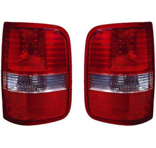 Rear brake light taillight lamp pair set lh & rh for 04-08 ford f150 styleside