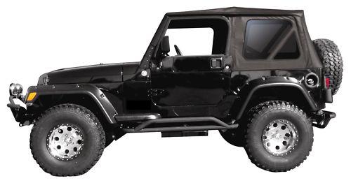 1997-006 jeep wrangler replacement soft top tinted windows black