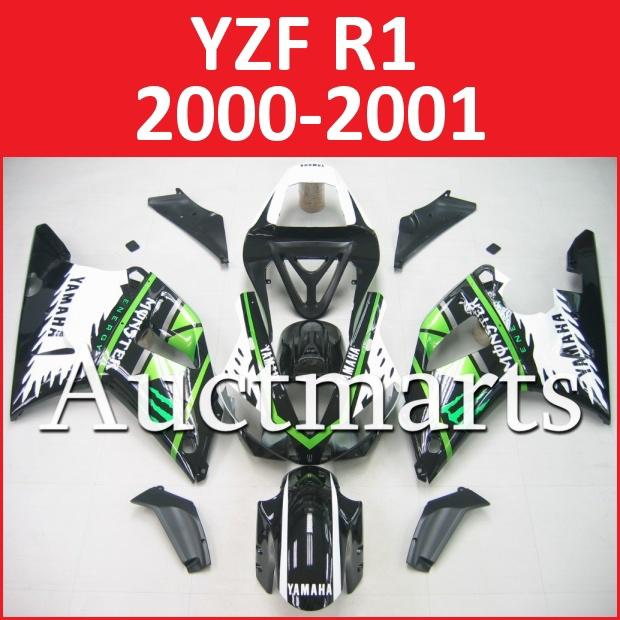 Fit yamaha yzf r1 00 01 yzfr1 2000 2001 1000 fairing kit bodywork c18 a01