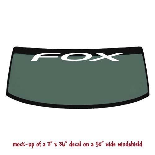 Fox -  windshield banner decal sticker v2