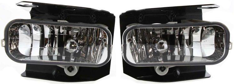 Driving fog light lamp assemblies pair set (driver & passenger side, qty 2)