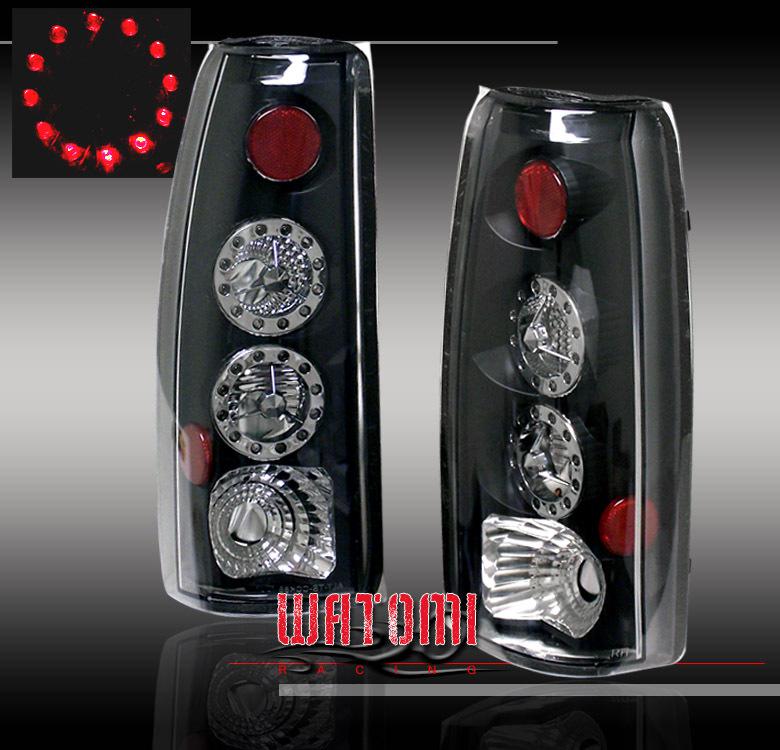 88-98 chevy silverado/gmc sierra c10 led tail light blk