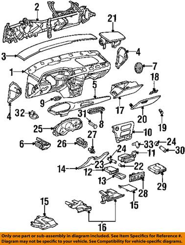 Gm oem 12369476 instrument panel-cylinder