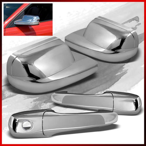 05-09 mustang chrome door handle covers w/o passenger key hole+mirror covers