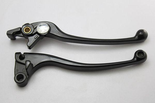 Black aluminum brake clutch levers for kawasaki zx6r zx6rr zx9r zx10r zx12r