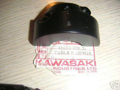 Switchcase rh lower,  all f11 250 46023-009  new kawasaki nos