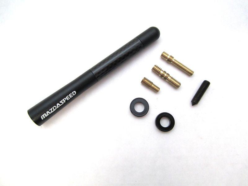 4.5"  black carbon mazadaspeed car aerial radio antenna  w/screws m3 m5 m6 rx7/8