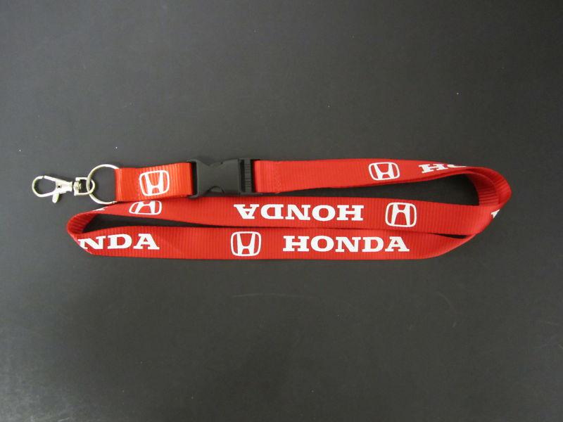 Honda accord civic red lanyard neck cell phone key chain strap quick release