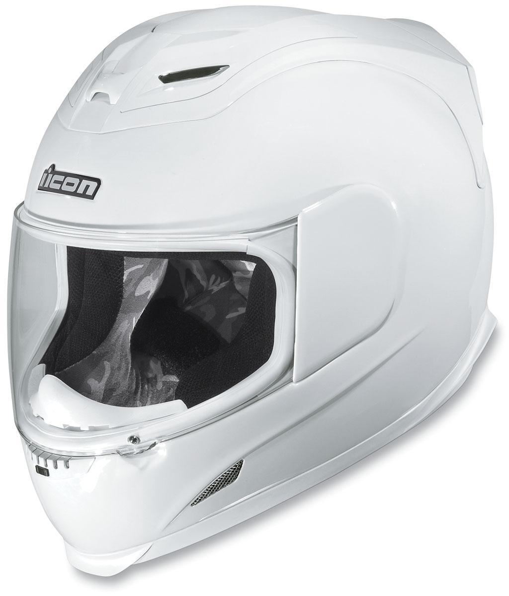 Icon airframe helmet solid gloss  white