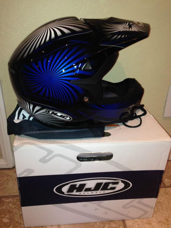 Hjc helmet cl-x6 - large, blue whirl