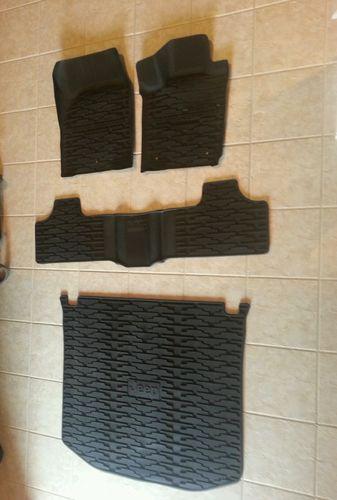 Jeep grand cherokee 2011-2014 rubber slush mats & cargo mat set oem mopar