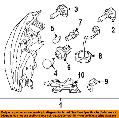 Nissan oem 26060zx30b headlight-headlamp assembly