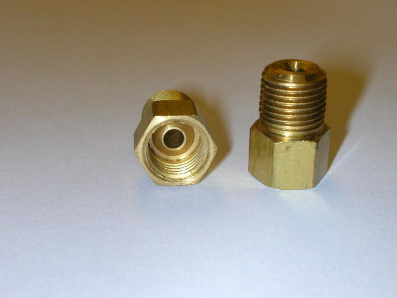 Brass brake line fitting 1/8" npt to 3/16" female