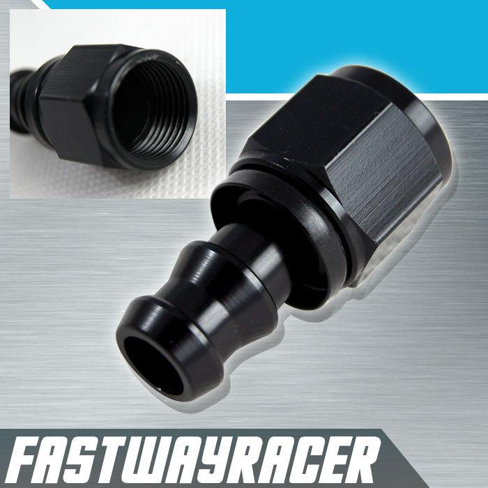 Straight -8 an push on lock fuel oil fluid air line hose end fitting 8an 8-an -8