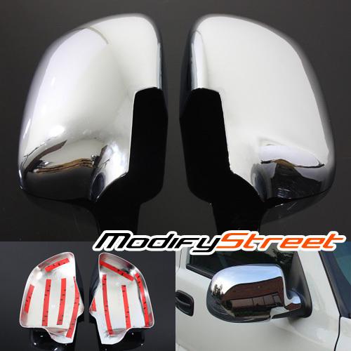 00-06 suburban/tahoe/escalade/avalanche glossy side mirror covers chrome set